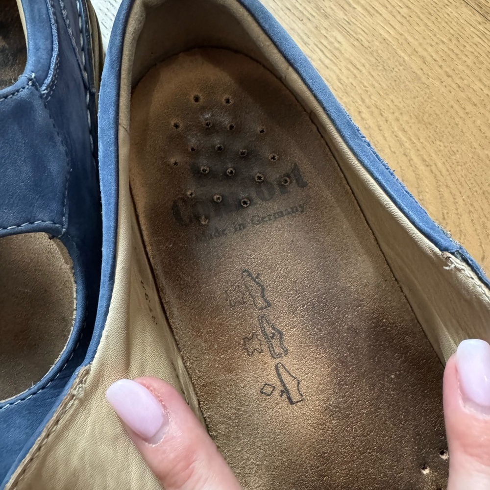 Finn Comfort Laval Mary Jane - Blue Nappa Leather - Size 40 (9 - 9.5) - EUC - Picture 3 of 8